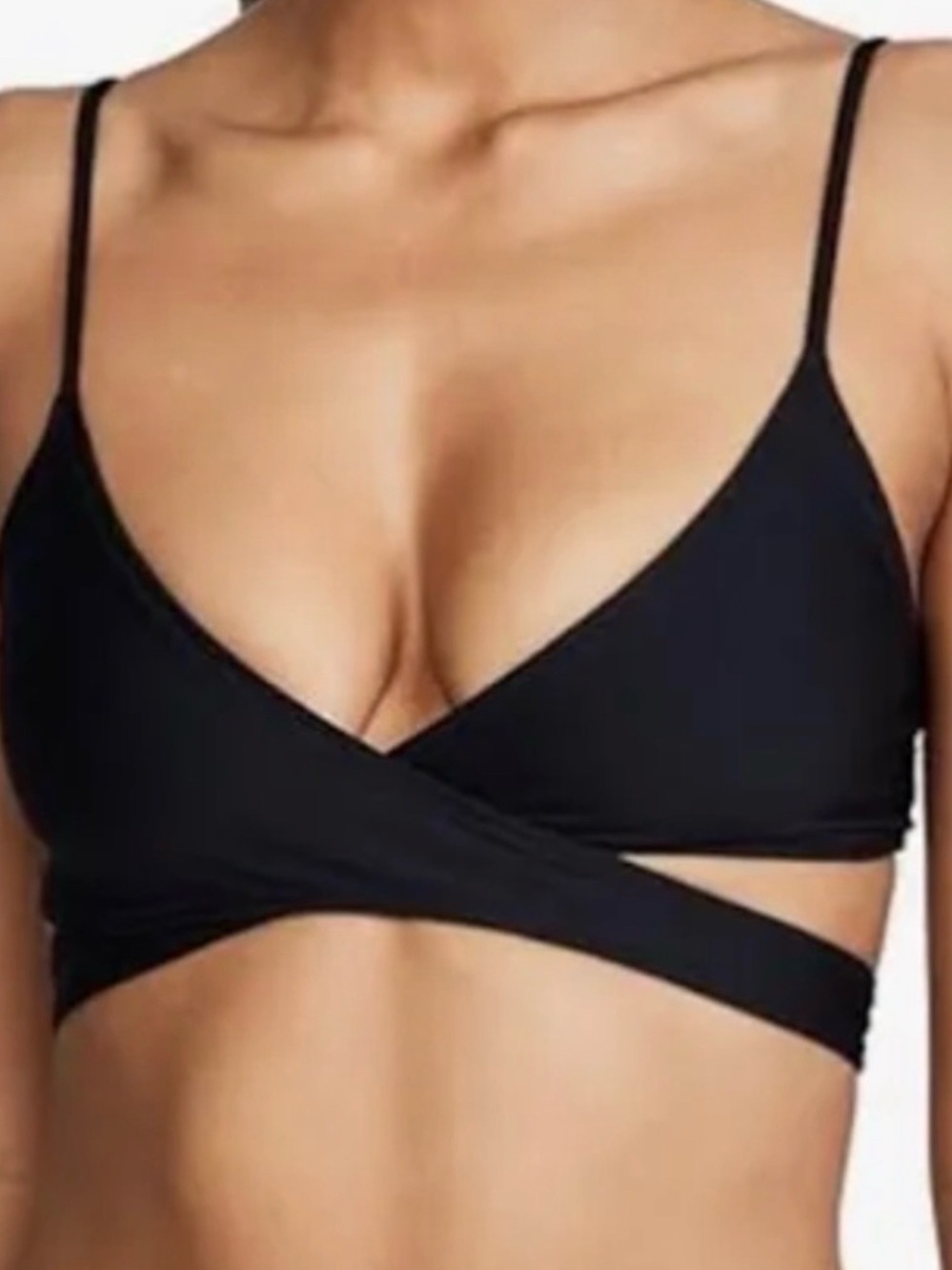 L*Space Swim Chloe Wrap Top Black S